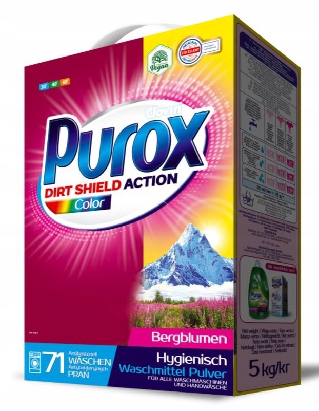 

Proszek Do Prania Purox 5 Kg 60 Pr. Color Karton