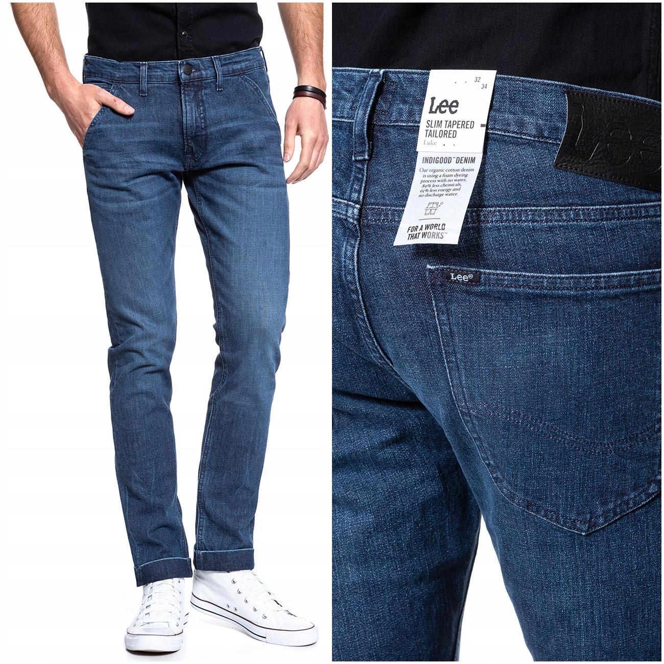 

Lee Luke Męskie Spodnie Jeansowe Rurki W32 L32