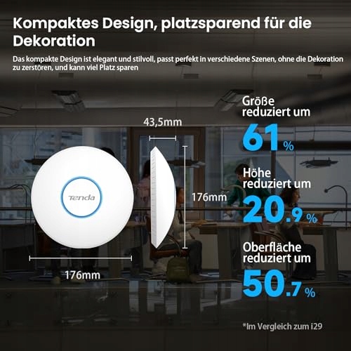 TENDA I27 AX3000 Punkt Dostępu WiFi 6 PoE WPA3 Zarządzanie Aplikacją — miniatura 6