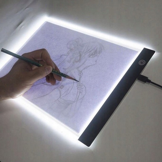 TABLICA DO RYSOWANIA DESKA KREŚLARSKA KALKA A4 LED Format deski format A4