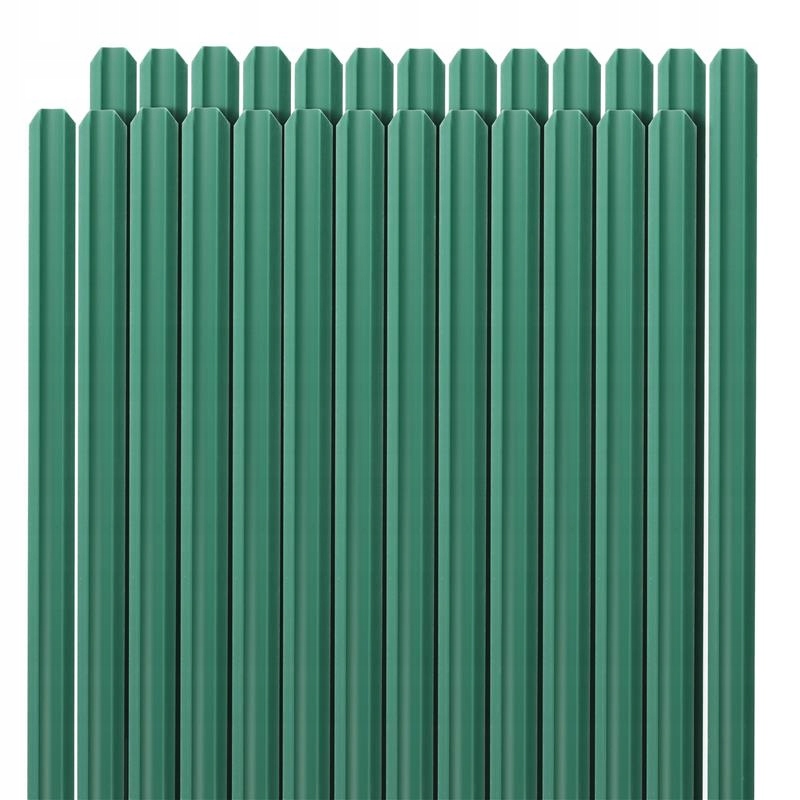 26x Pvc vertikálna plotová lišta, pevná zelená 1,2 m, kryt plotu