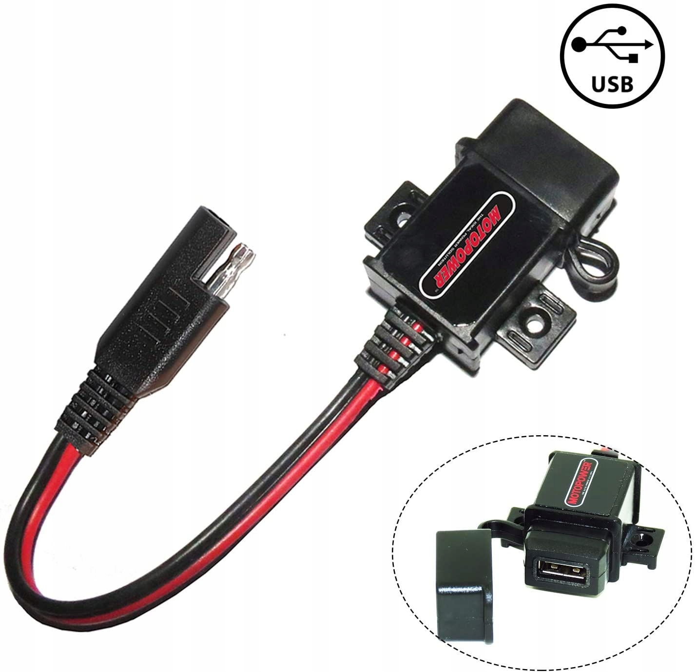 

Ładowarka Usb Motocyklowa Usb 3.1A Sae Wodoodporna