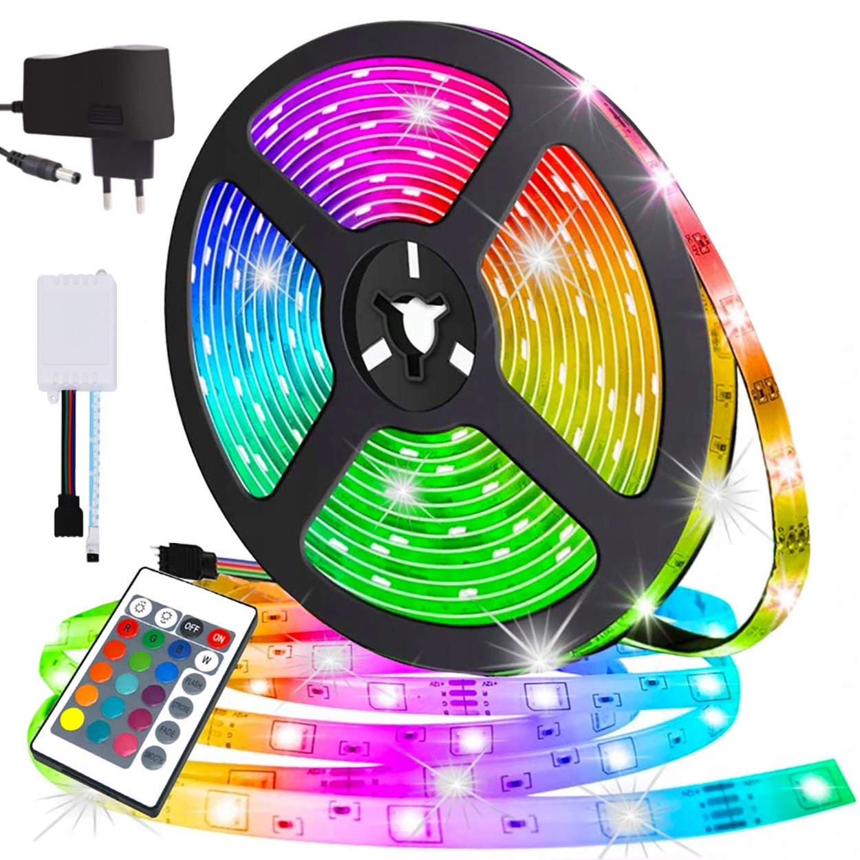 

Taśma Led Smd Wodoodporna 5M Rgb Kolorowa Pilot