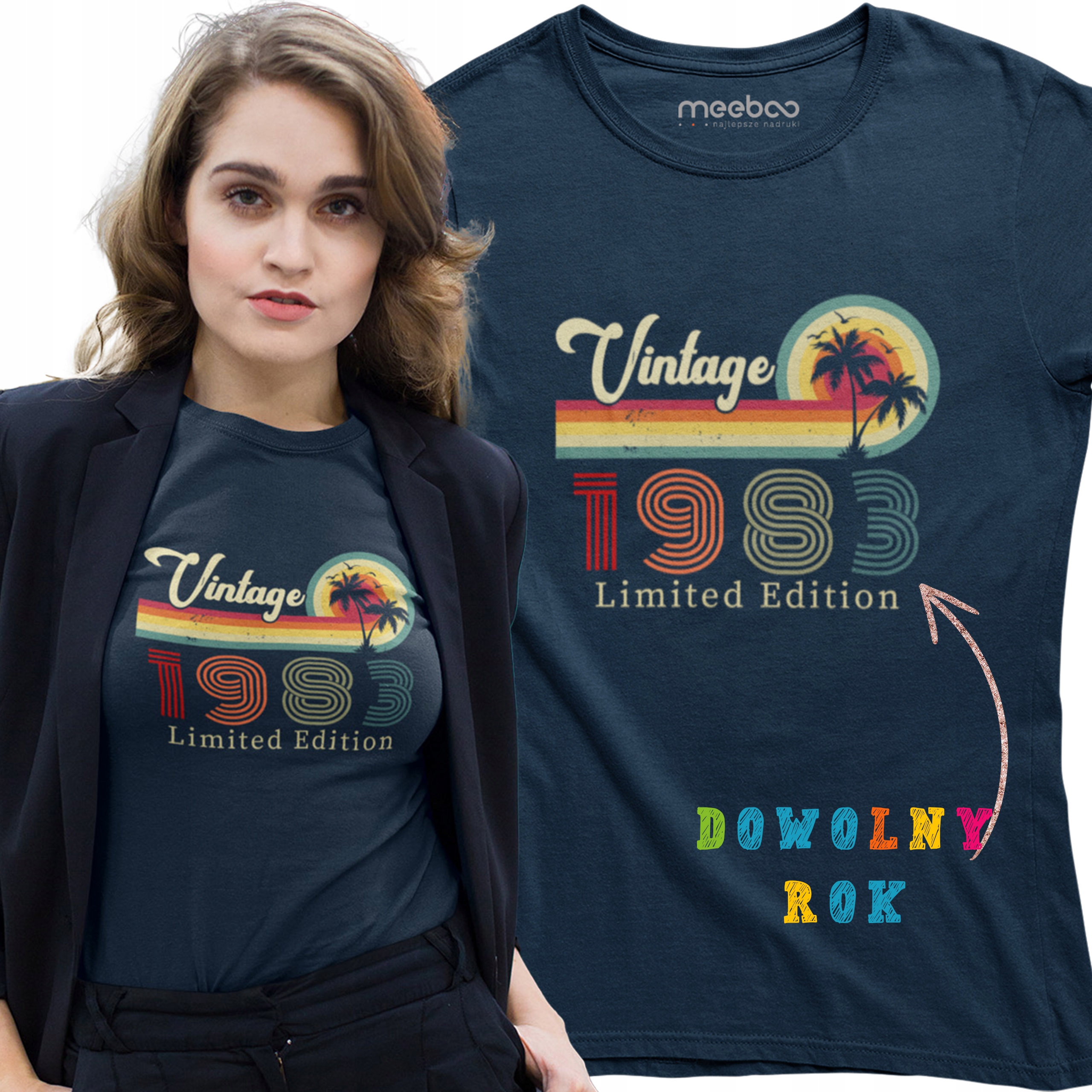 

Damska Koszulka Na Urodziny 20 30 40 50 60 Vintage