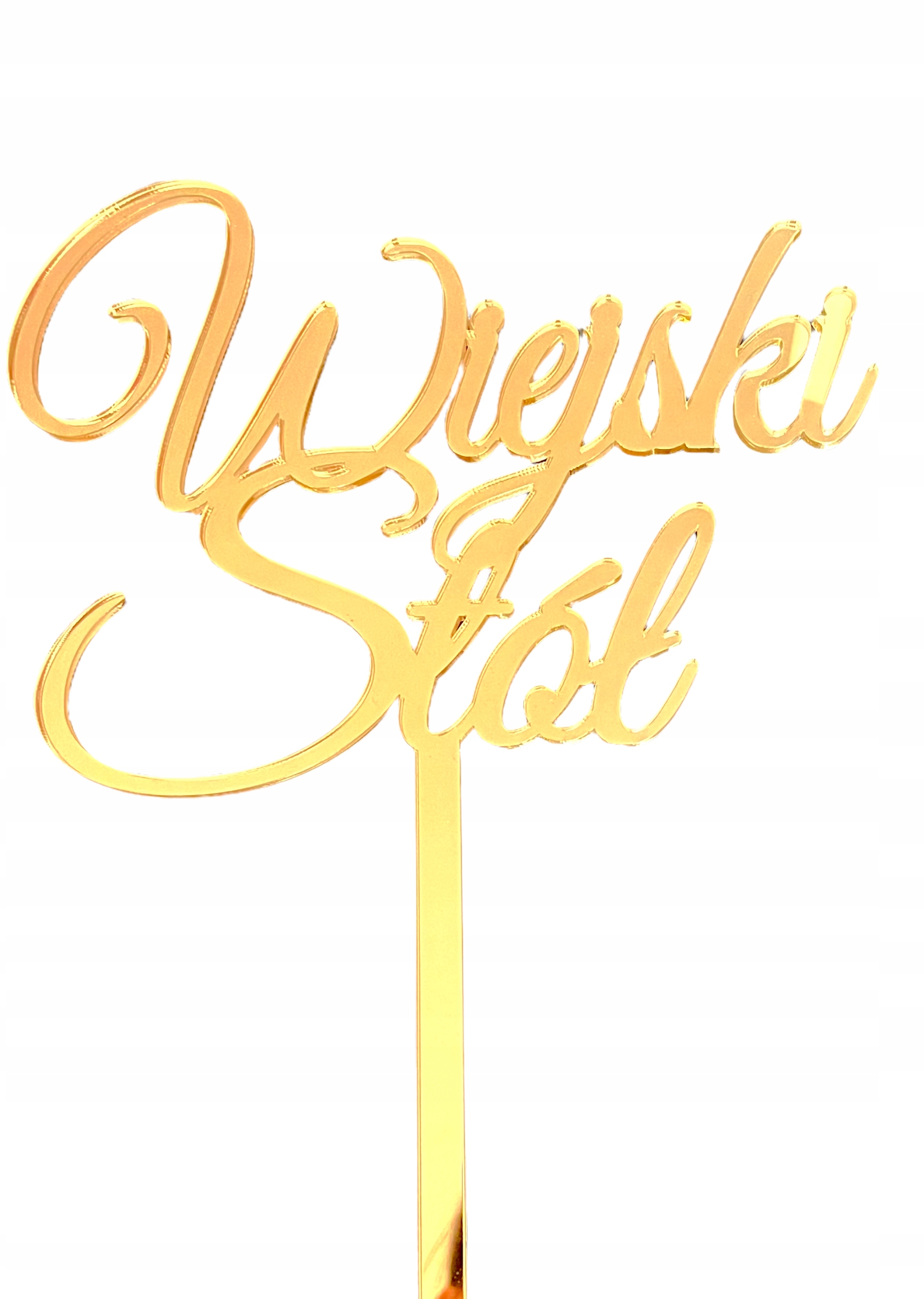 

Topper Dekoracja Napis Wiejski Stol Zlote Lustro