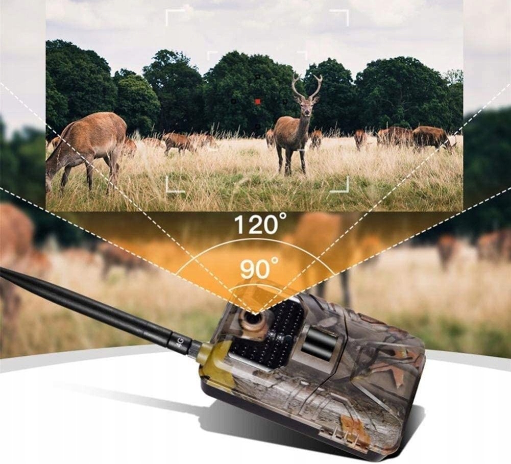 Fotopułapka Kamera Leśna 4G LTE FullHD 44xIR MMS 20MP WODOODPORNOŚĆ IP66 Jakość zapisu Full HD