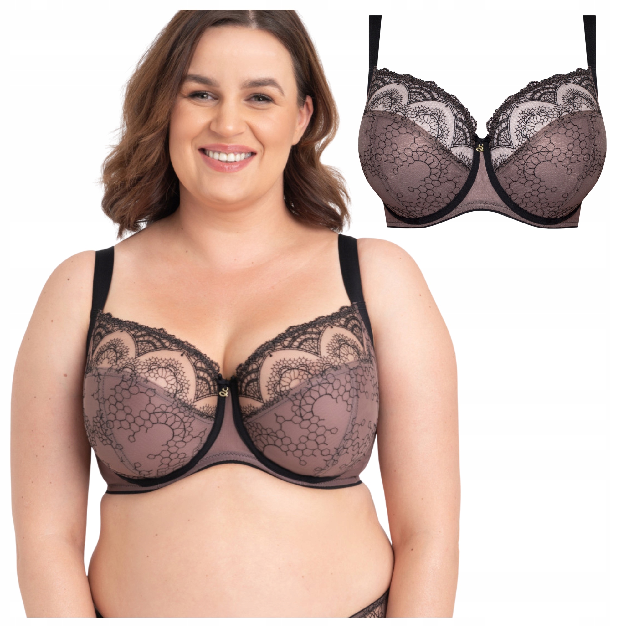 Měkká a pohodlná podprsenka s výšivkou Samanta Pepper A911 tattoo 80K