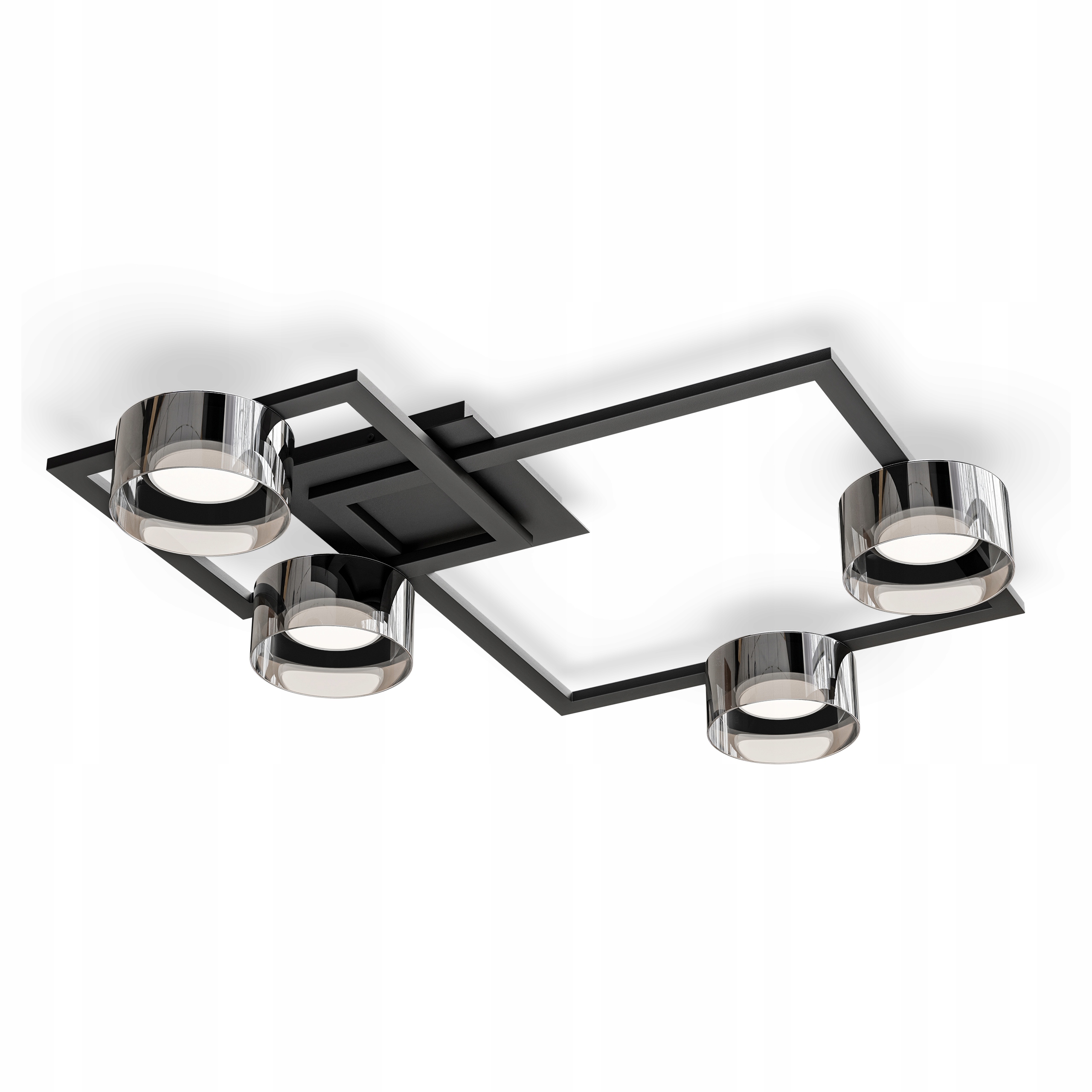 Závěsná stropní Led lampa 4X GX53 Loft Černá Lustr Stropní Svítidlo Moderní