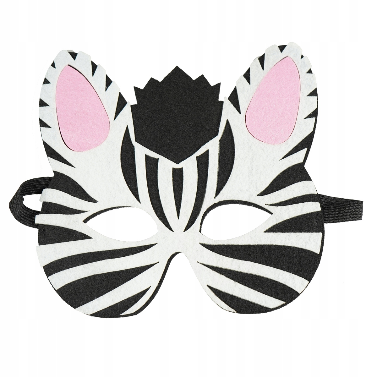 Maska z filcu zebra na bal przebierańców kostium