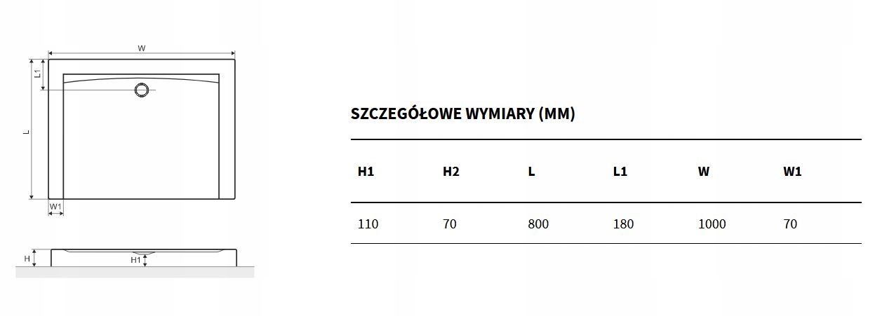 EXCELLENT FORMA COMPACT 100x80 wysoki, biały Kod producenta BREX.FOR108WHC