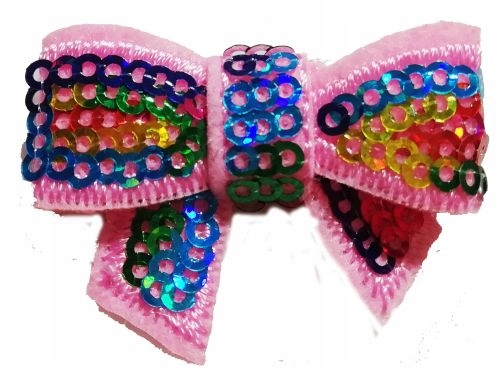 

Cekinowe Kokardki 4 CM X 3CM Gumki