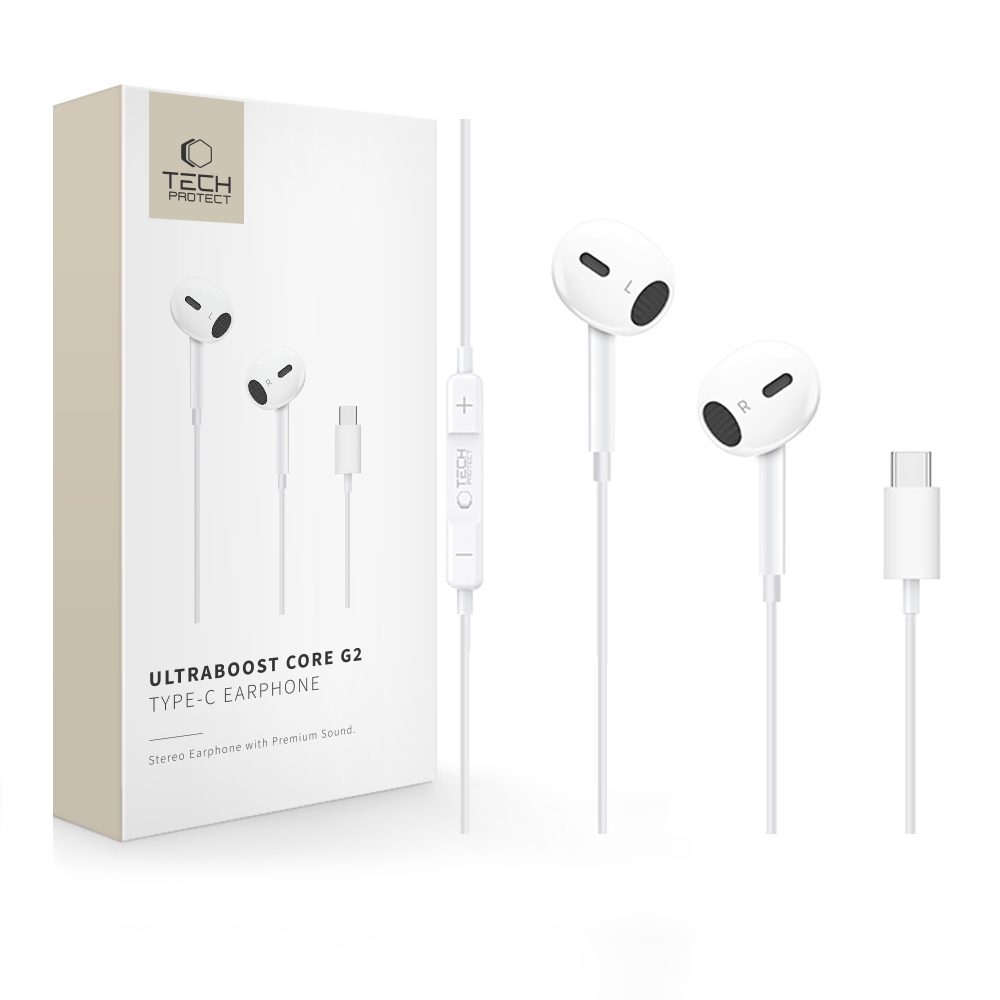 Tech- Protect Ultraboost Type- C Earphone Core G2 White Tech- Protect