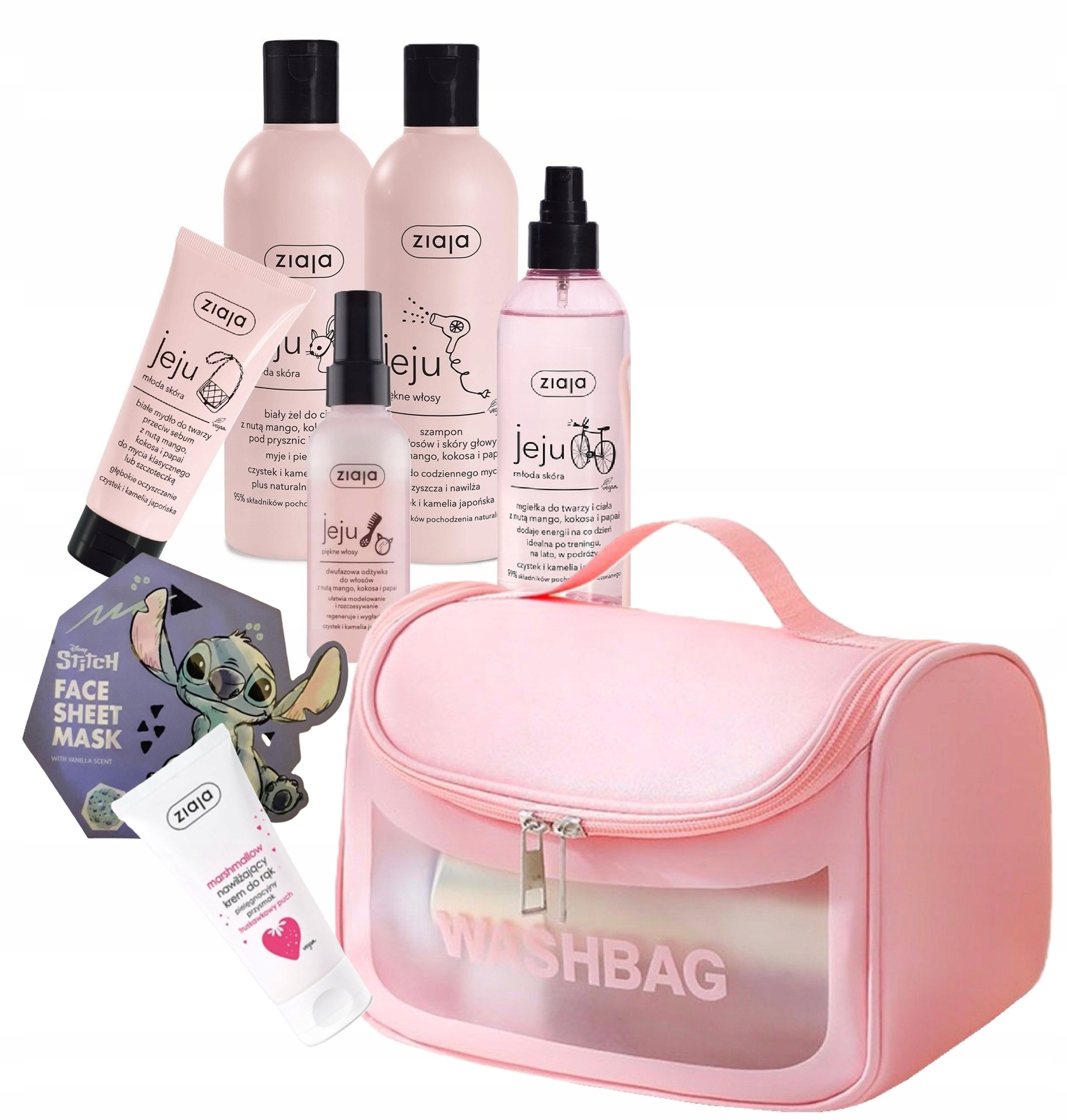 Ziaja Jeju Stitch Zestaw Kosmetyków Kosmetyczka Truskawka