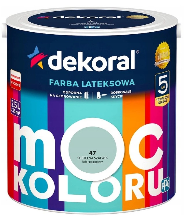 

Dekoral Farba Moc Koloru 5 subtelna szałwia