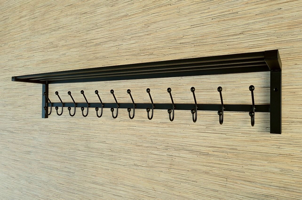 WIESZAK Z PÓŁKĄ METALOWY 120 CM Z METALU NA ŚCIANĘ Marka Matmetal