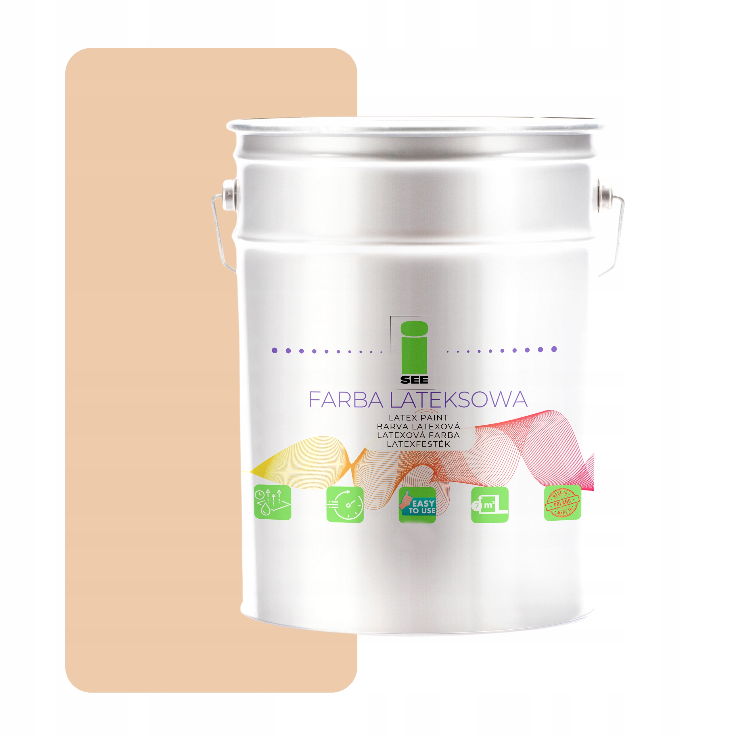 Latexová Farba Na Steny Priedušná Svetlo Béžová 10 L Hypoalergénna