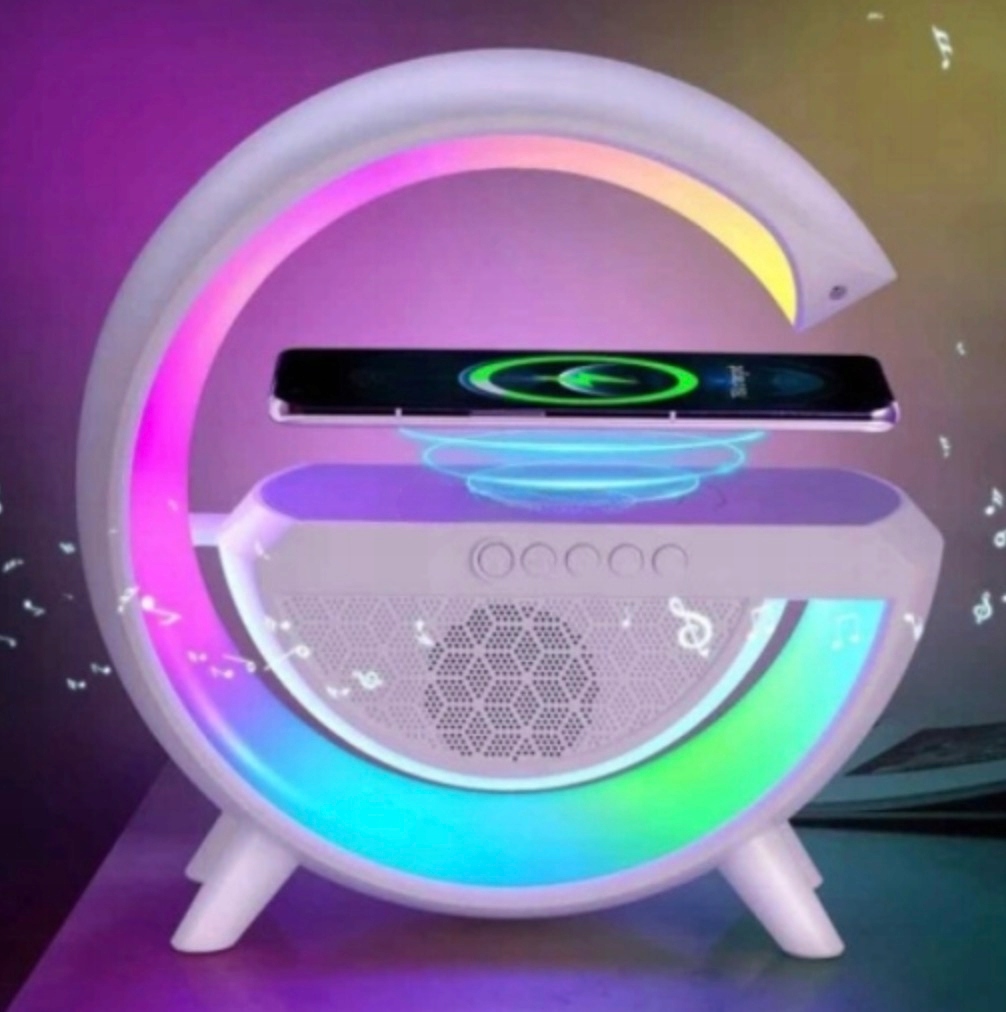 LAMPKA NOCNA LED RGB ŁADOWARKA INDUKCYJNA GŁOŚNIK RADIO BLUETOOTH gamingowa Stan opakowania oryginalne