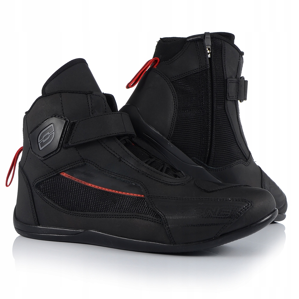 BUTY MOTOCYKLOWE MĘSKIE OZONE LETNIE KRÓTKIE SKÓRZANE MESH CZARNE Rodzaj Męskie