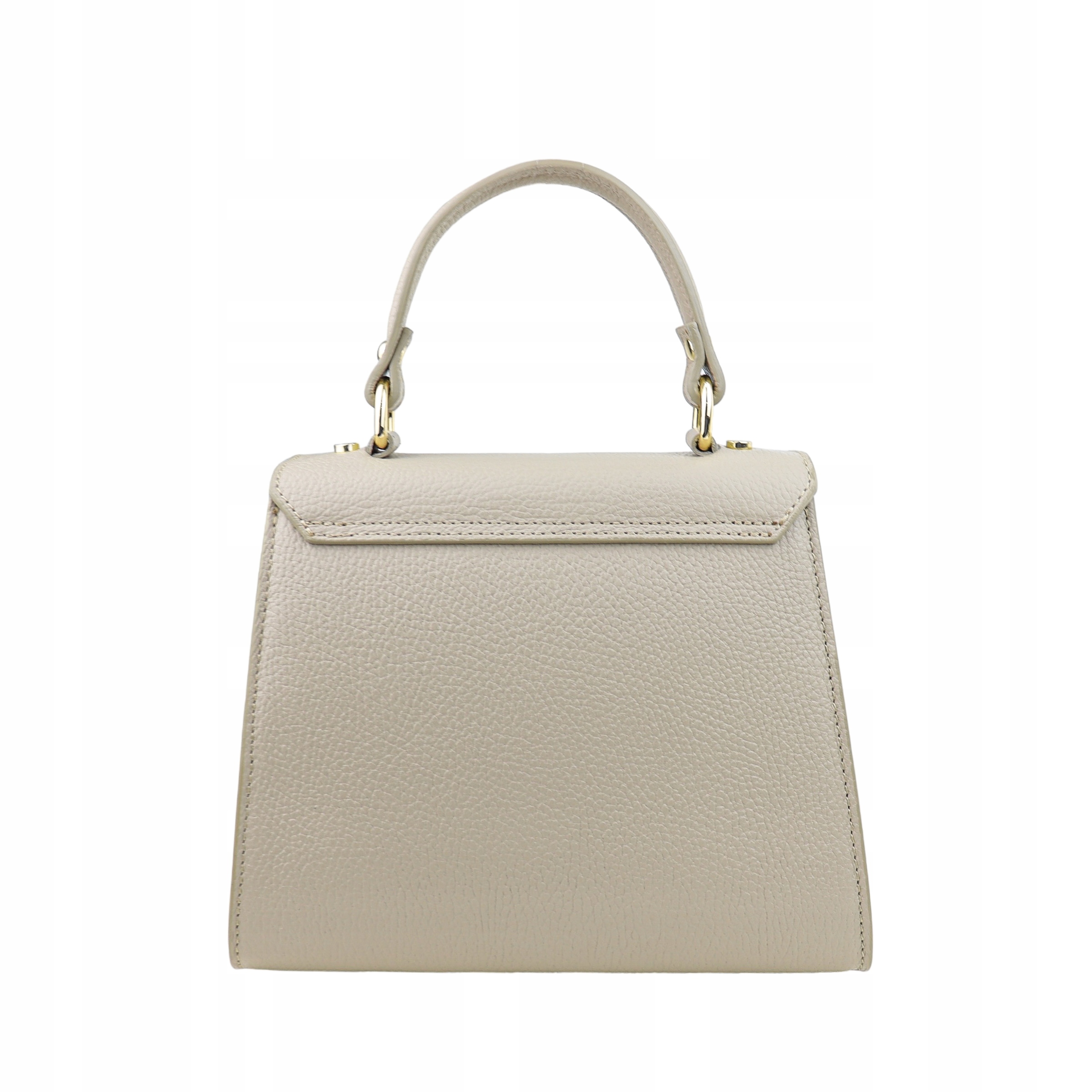 Torebka Skóra naturalna Bożena Beżowa Wielkość mała (nie mieszcząca A4)