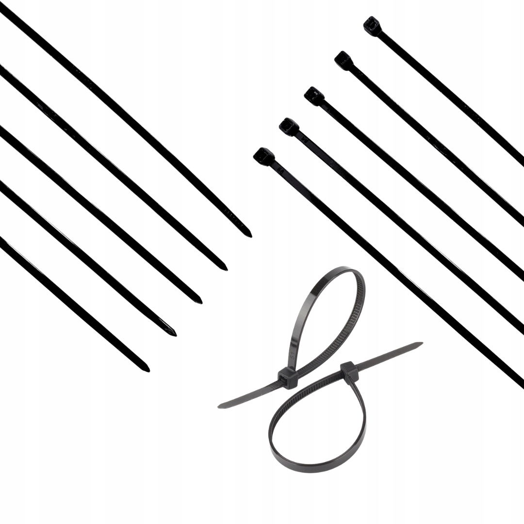 Opaski zaciskowe nylonowe Nelson czarne 2,5x120 100szt trytki Nomi