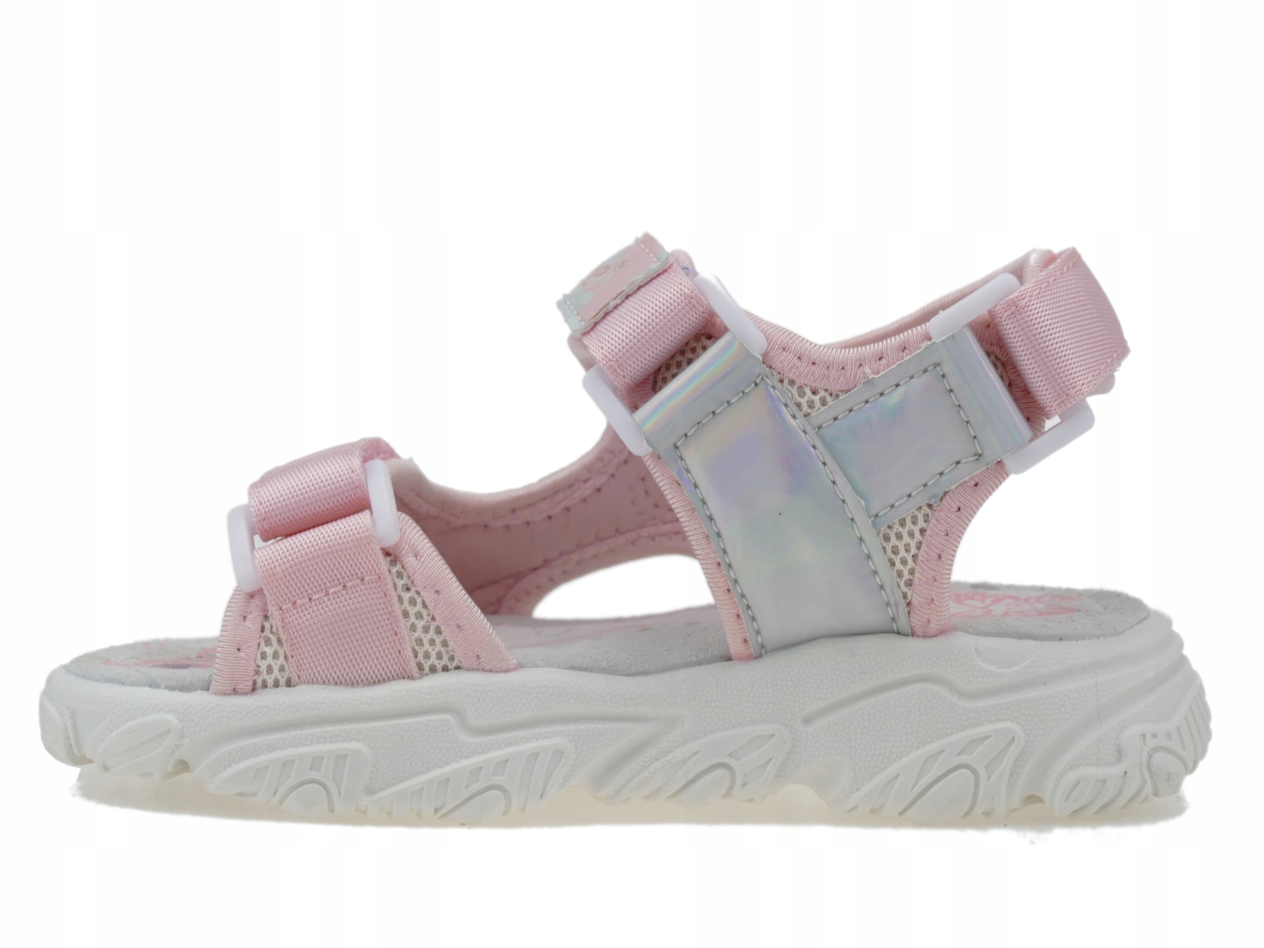 SANDAŁY DZIEWCZĘCE BUTY DZIECIĘCE SPORTOWE SANDAŁKI NA RZEPY R. 26 Kolor różowy