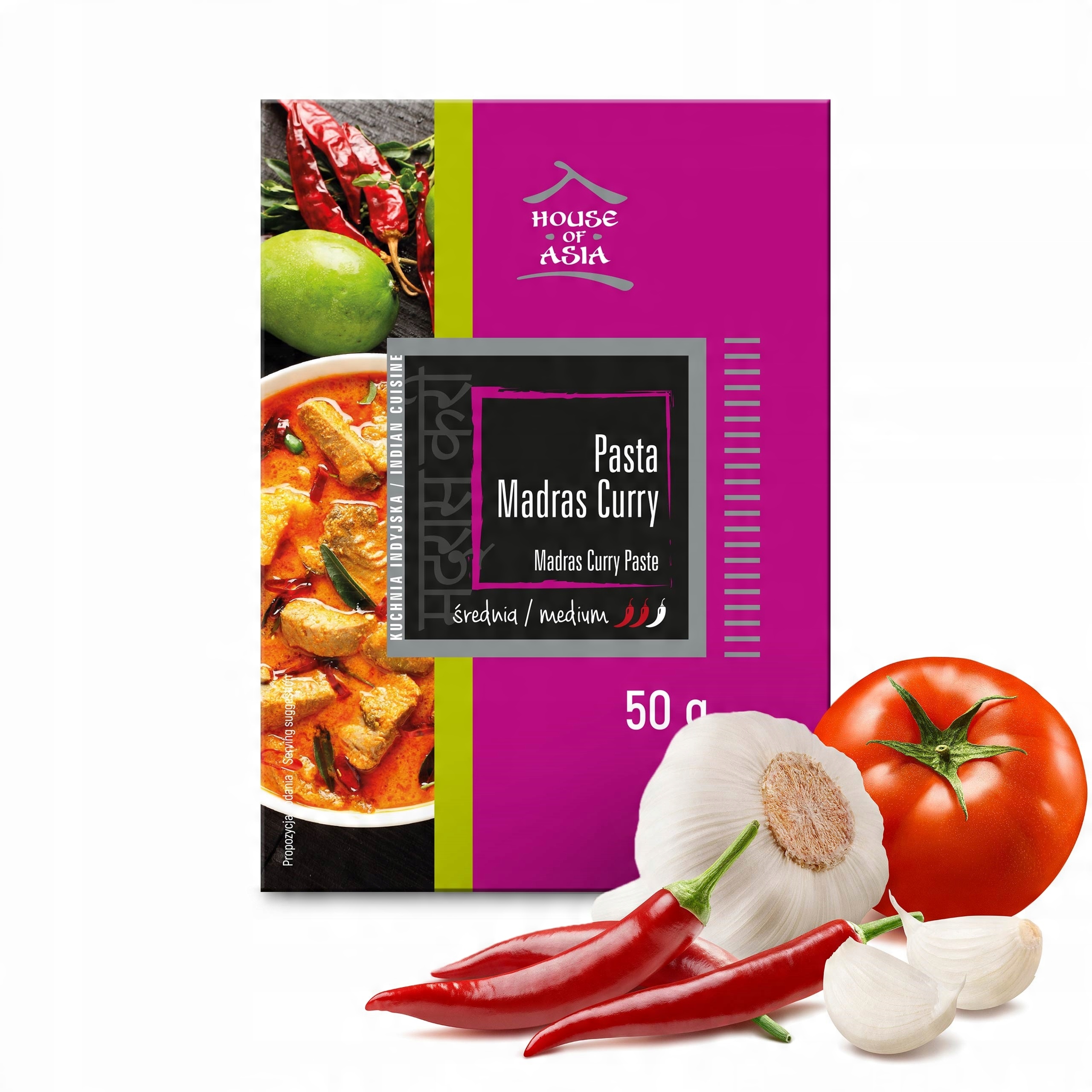 

Pasta Madras Curry średnia ostrość 50 g