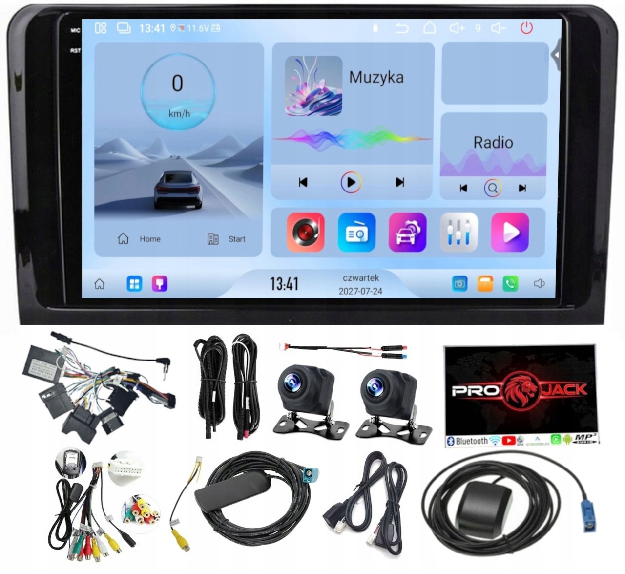 Rádio Navigace Carplay Gps Android Mercedes ML 2005-2012 4GB 64GB Sim