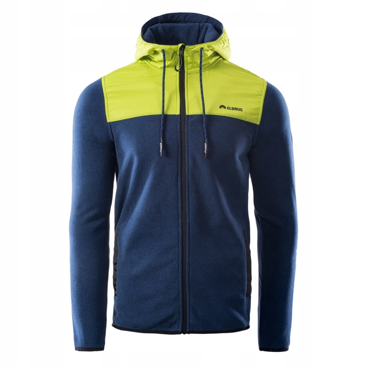 PÁNSKA MIKINA RAHE NAVY MELANGE/LIME PUNCH - XXL