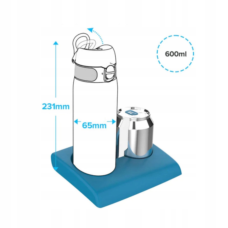 12986P46. BIDON ION8 PROOF SLIM 600 ML RÓŻE I FIOLETY Rodzaj bidon