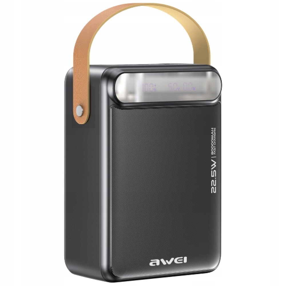 Awei powerbanka P102K 80000mAh 22,5W Pd 2xUSB-C 3xUSB-A černá
