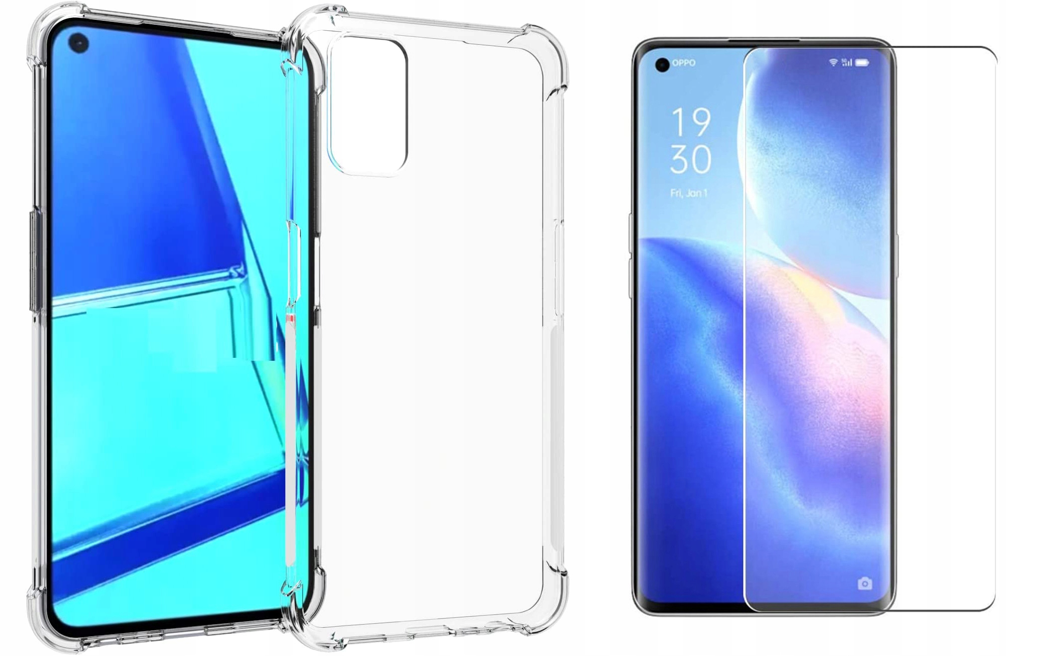 Etui Żelowe A-shock + Szkło do Oppo Reno 5 4G / 5G