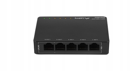 Switch Lanberg DSP3-1005-60W 5X 1GB Poe+