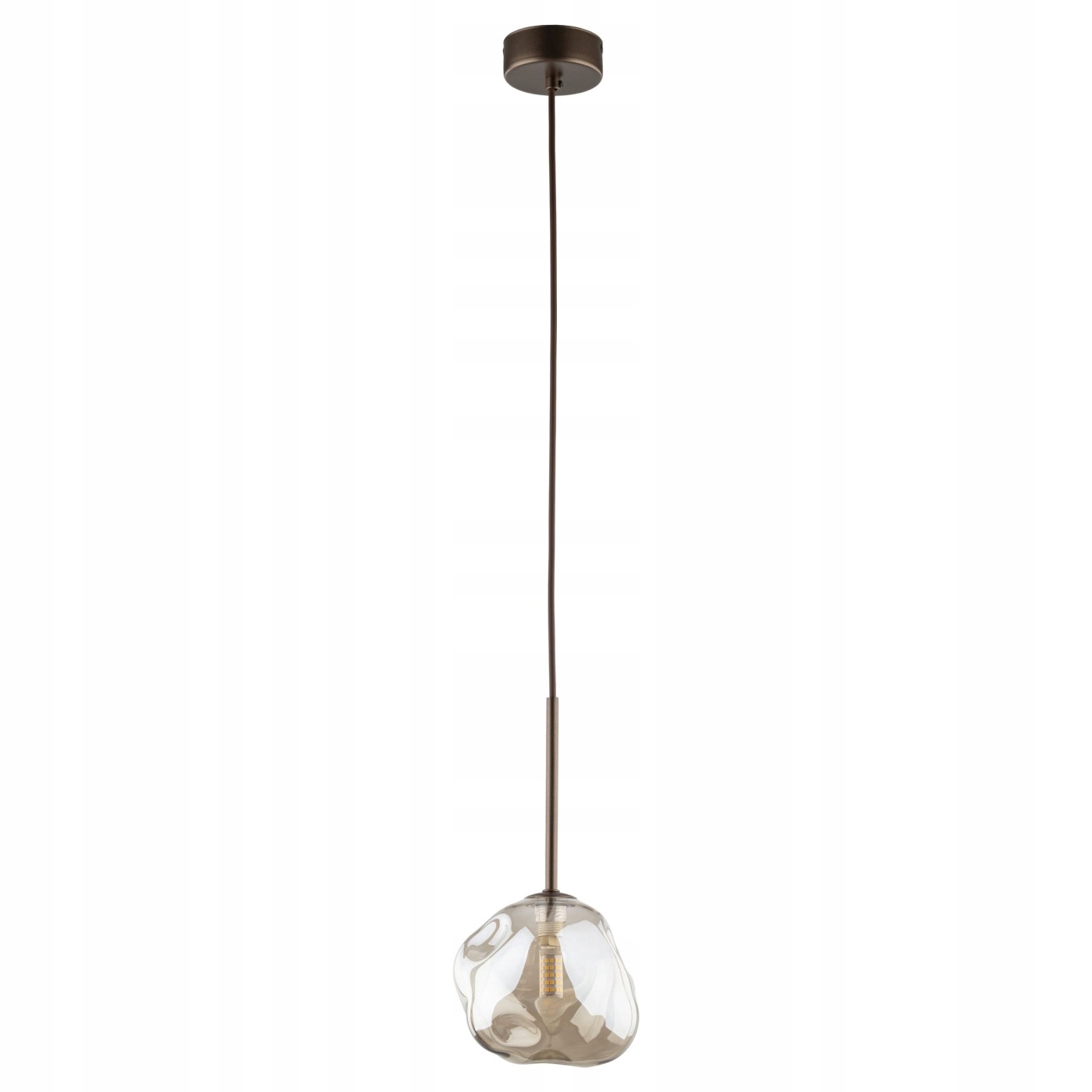 Závěsná Lampa TK-Lighting Lava I 160 cm G9 Metal Sklo Hnědá do obývacího pokoje