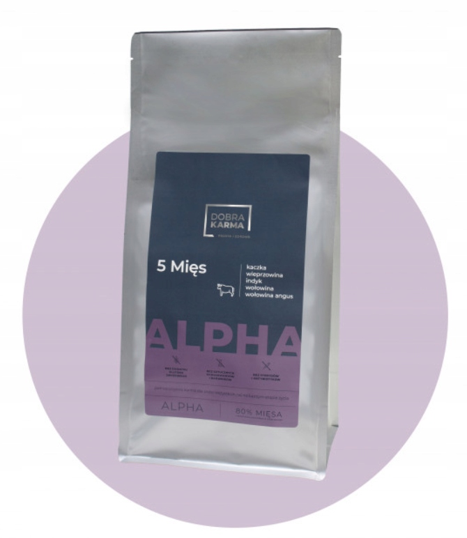 Karma Bezzbożowa DobraKARMA Alpha 5mięs 10kg