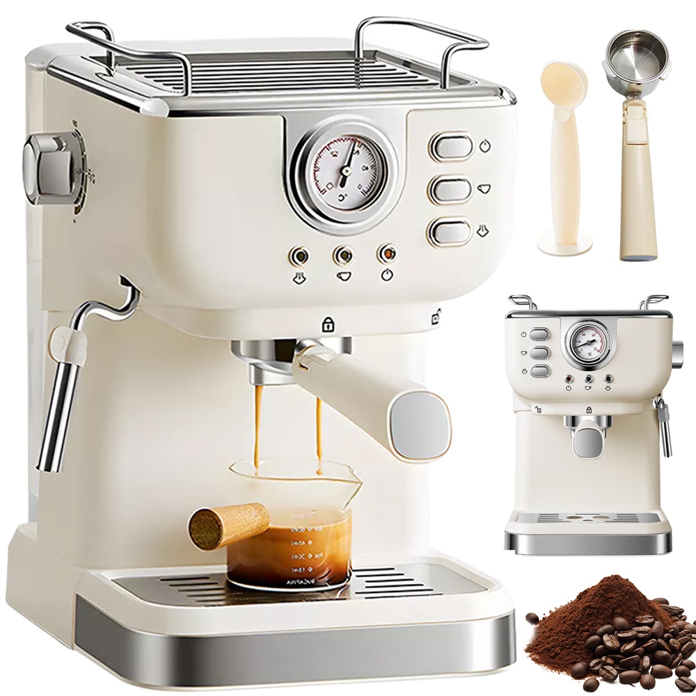 Kávovar S Napěňovačem Mléka Pro Latte Cappuccino 1050W 1.5L 20BAR