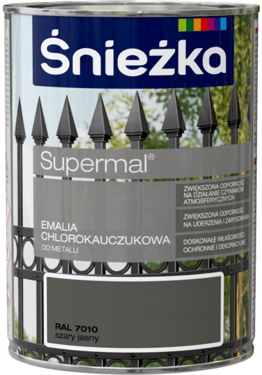 

Śnieżka Chlorokauczuk Szary Jasny Połysk 0,9L