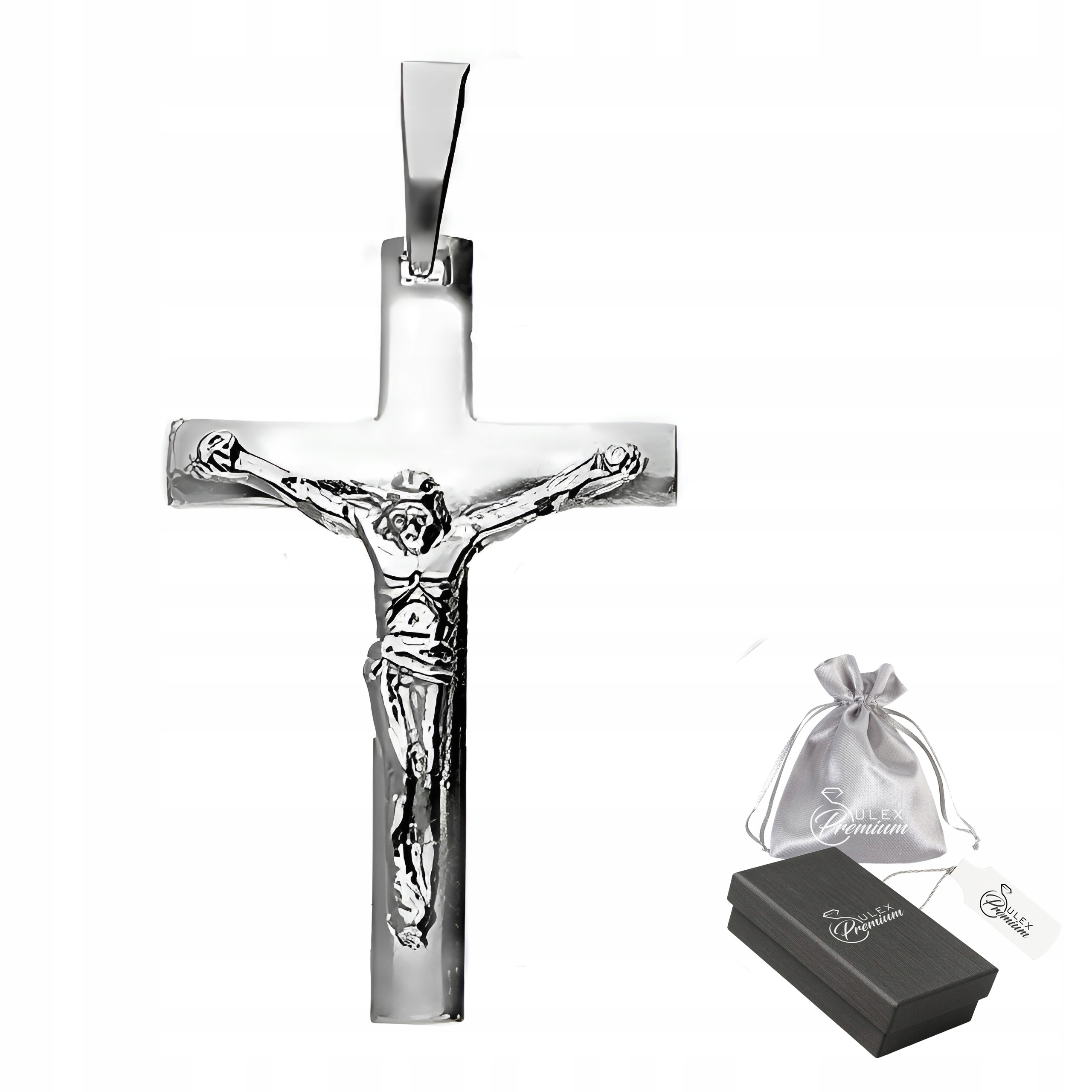 Stříbrný křížek ryzost 925 Klasický kříž s obrázkem Ježíše Krista