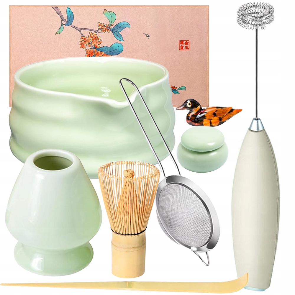 Levně Dárková Sada Pro Matcha Čaj, Bambusová Sada 9 Dílů