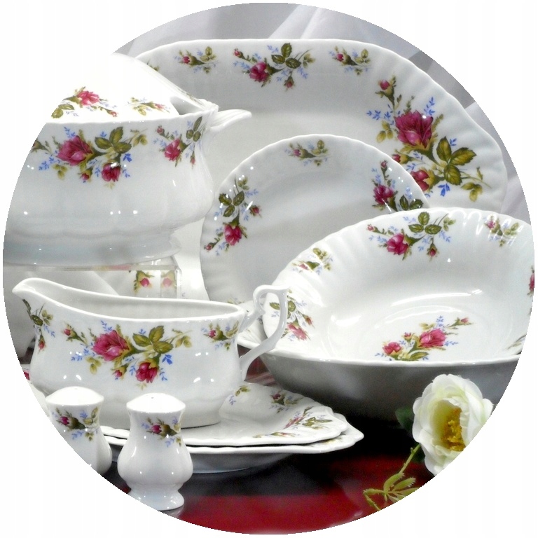 

003 Talerz Płytki 19 Róża Iwona Chodzież porcelana