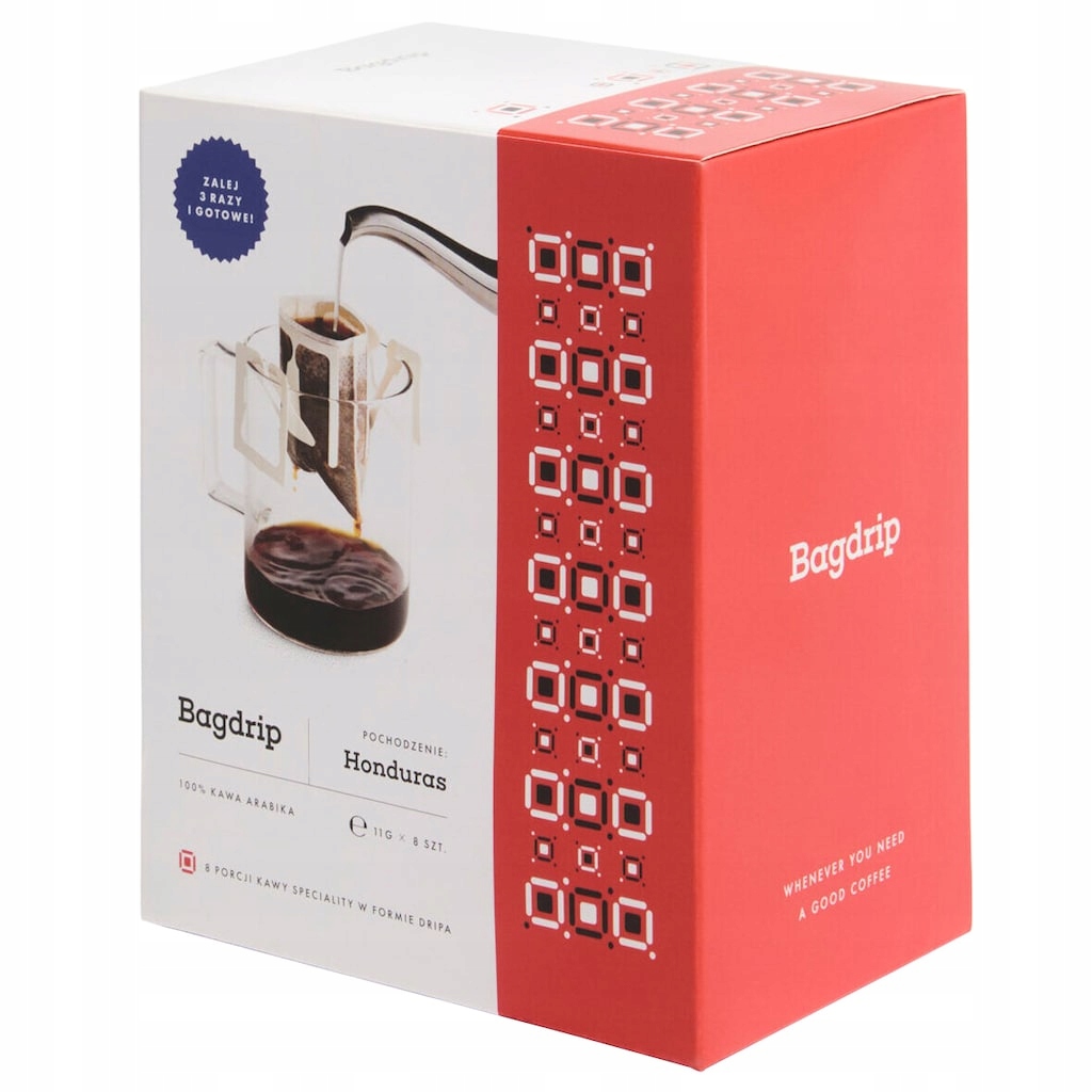 Levně Mletá káva turistická káva pro kempování Bagdrip Honduras – 8 sáčků 11 g