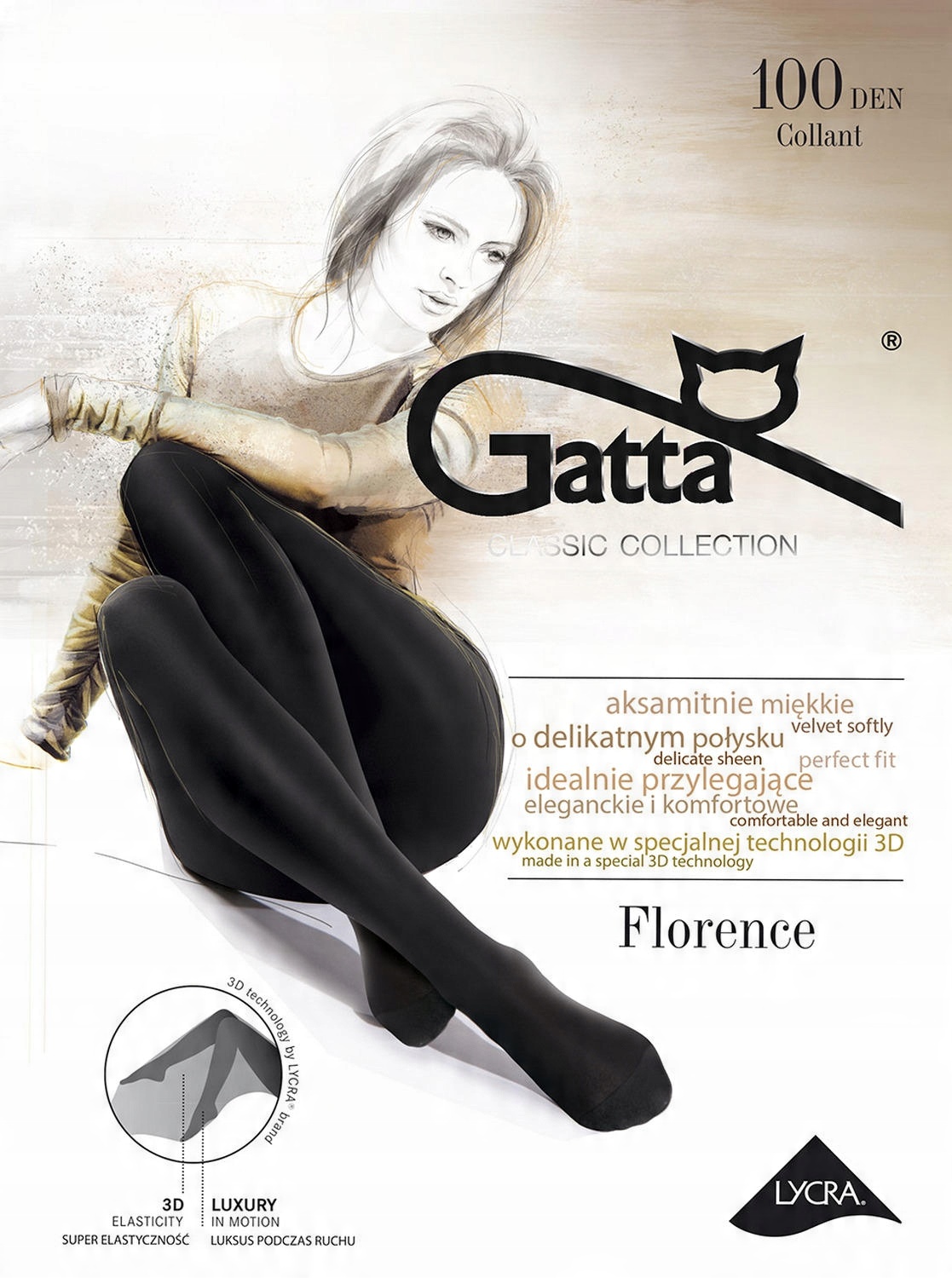 

Gatta Florence 100 Rajstopy dam wz.00/4-L/Nero