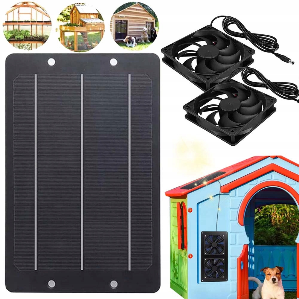 Wentylator Solarny, Panel Słoneczny, Wentylator Do Małych Kur, Wodoszczelny