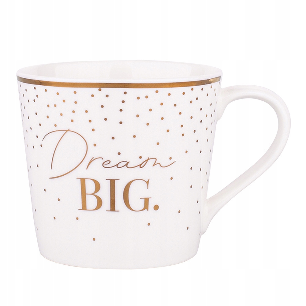 

Kubek Stożek 350ml Dek. Dream Big złote dekoracje