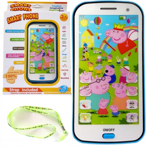 

Telefon Smartfon Świnka Pepa Peppa 3D Gra Smycz