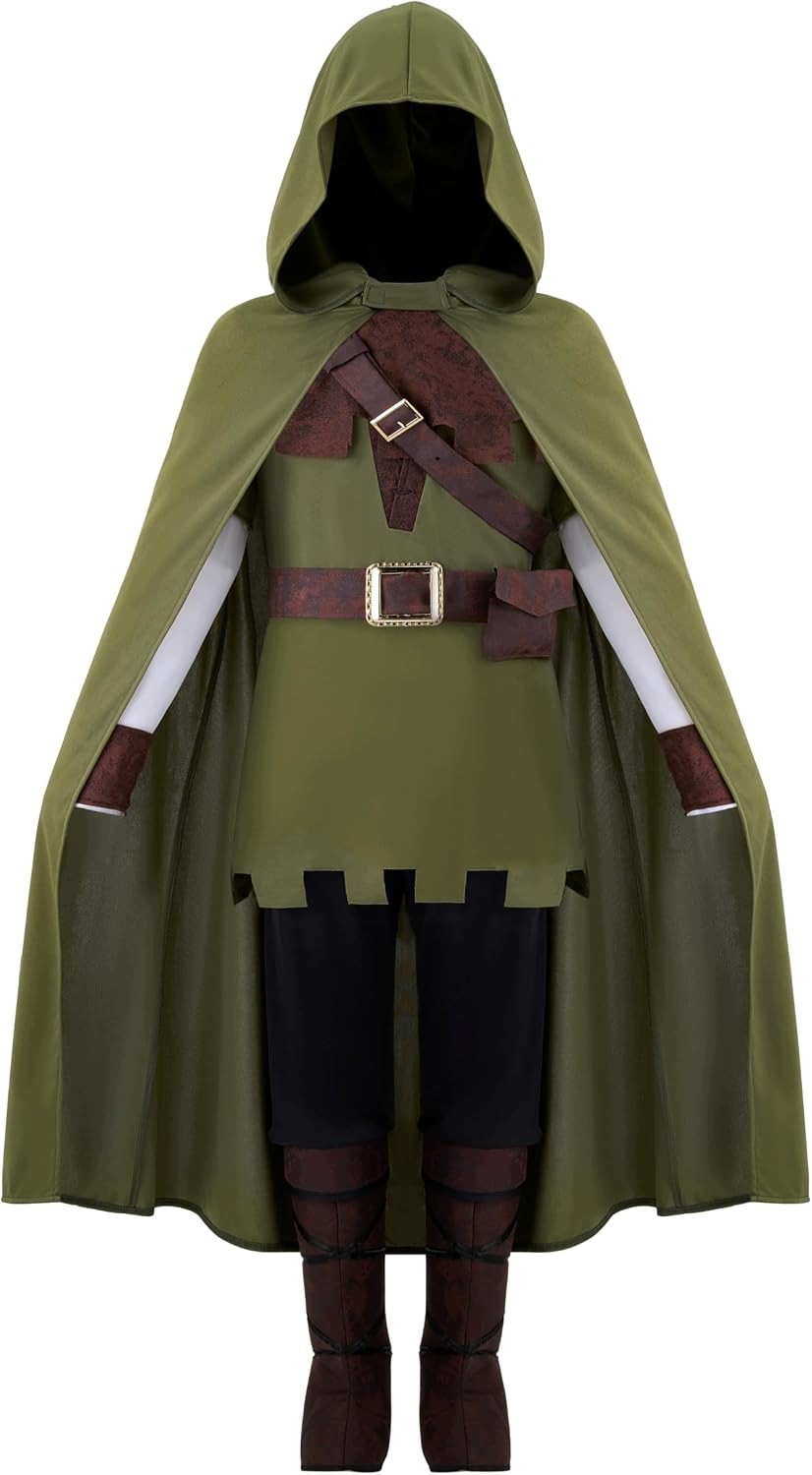 Kostium Robin Hood dla chłopca rozmiar Toddler 3-4 lata peleryna z kapturem