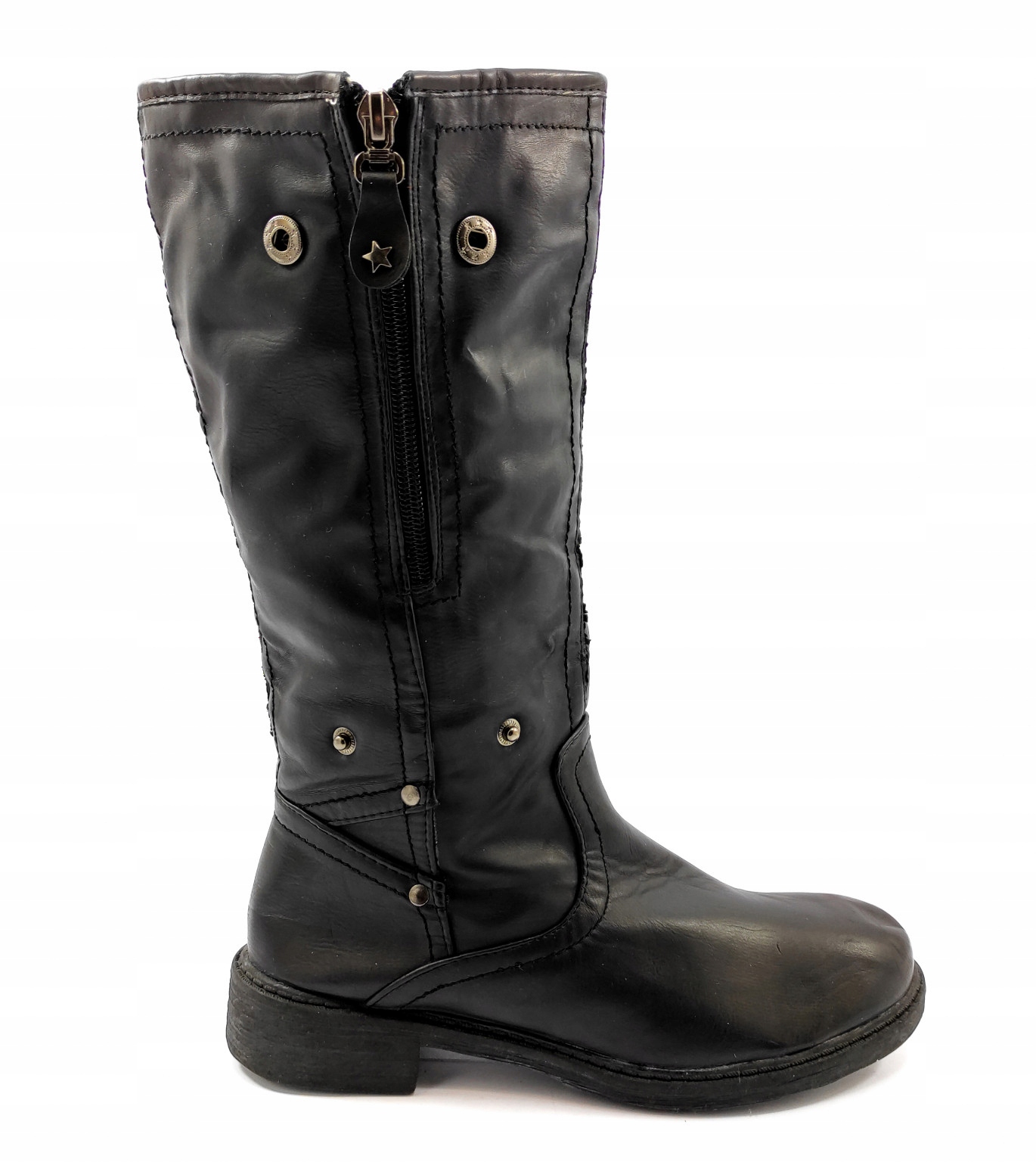 OCIEPLANE CZARNE KOZAKI 36 Oryginalne opakowanie producenta brak