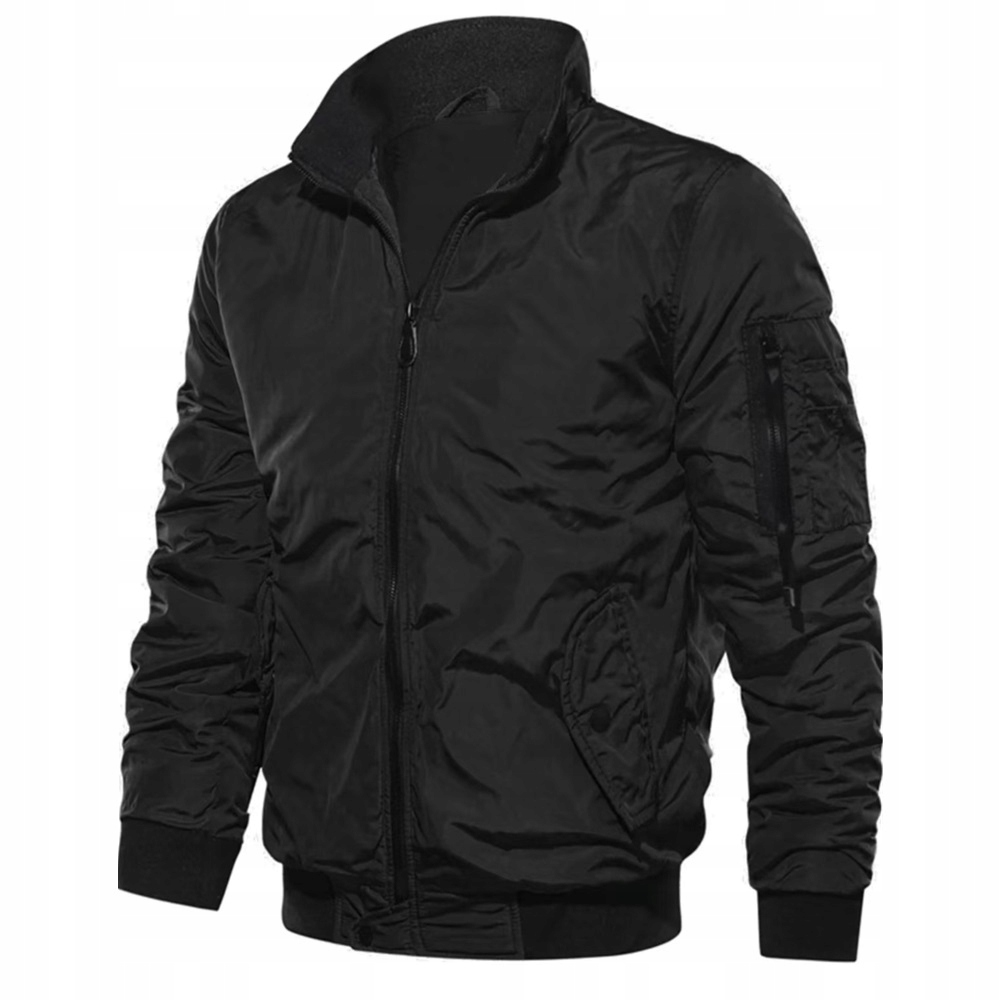 Pánská bomber přechodová bunda s podšívkou a stahovacími pásky XXL