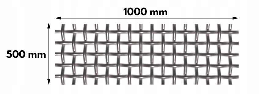 Siatka tkana nierdzewna 1,2x1,2/0,4 (0,5m2) Długość 500 mm
