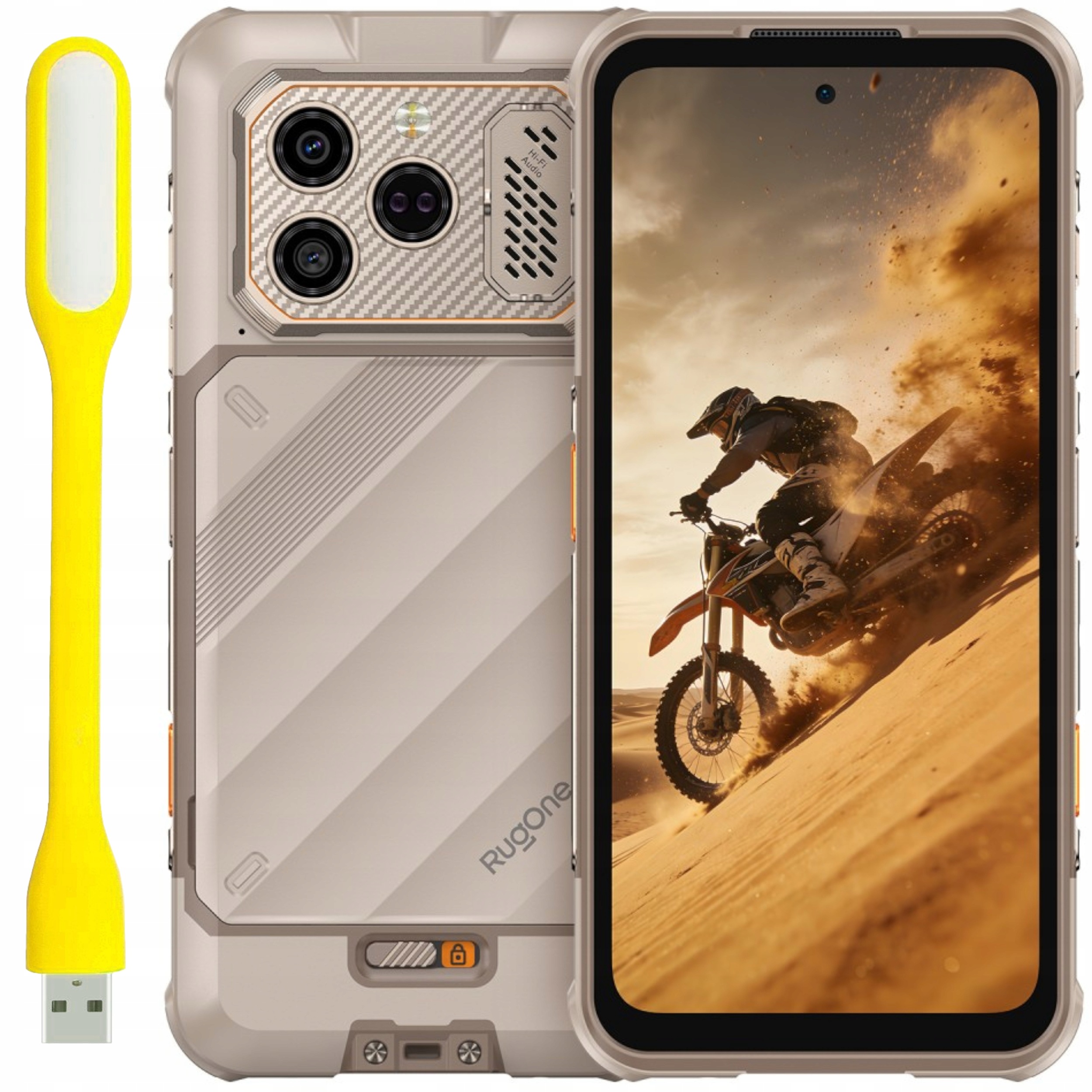 Smartfon Rugone Xever 8 4G 8/256GB 2X Bateria Noktowizja Szary
