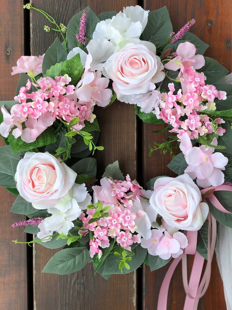 WIANEK NA DRZWI STROIK KWIATOWY WIENIEC RÓŻA Marka inna